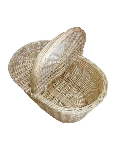 Grand panier de niscalera avec couvercles en osier naturel 2