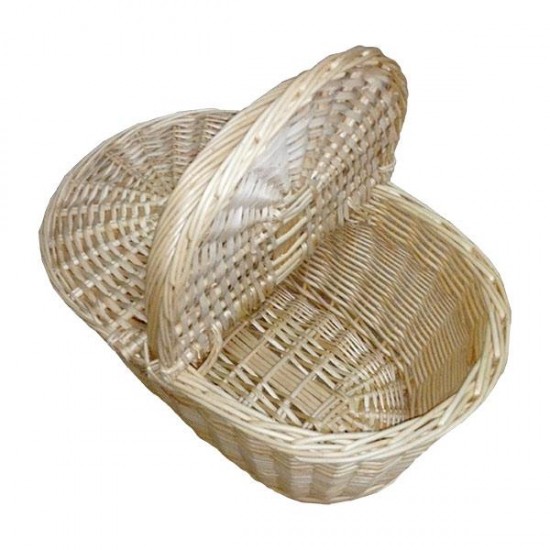 Large niscalera basket with natural wicker lids