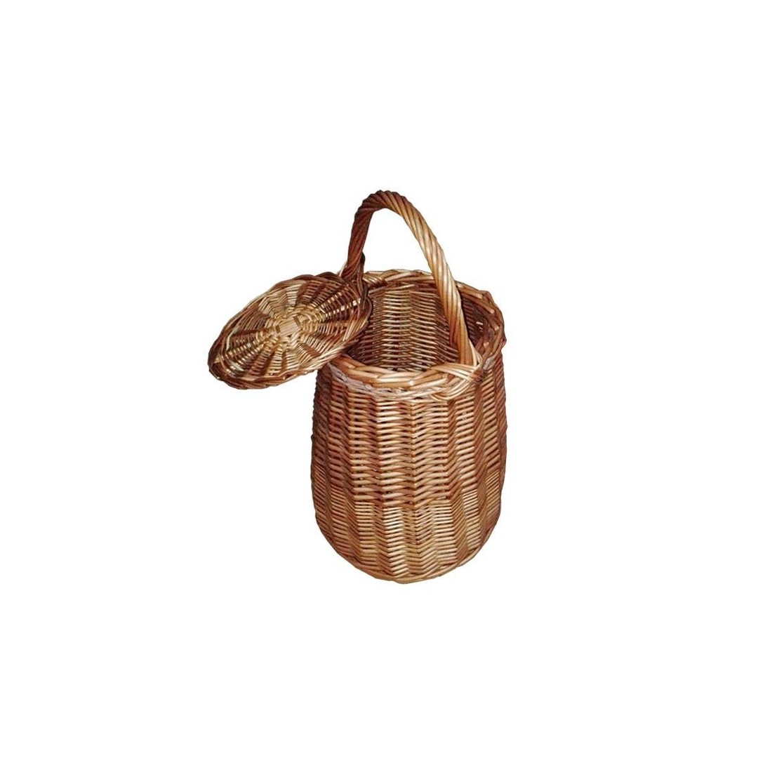 Wicker snail basket with lid