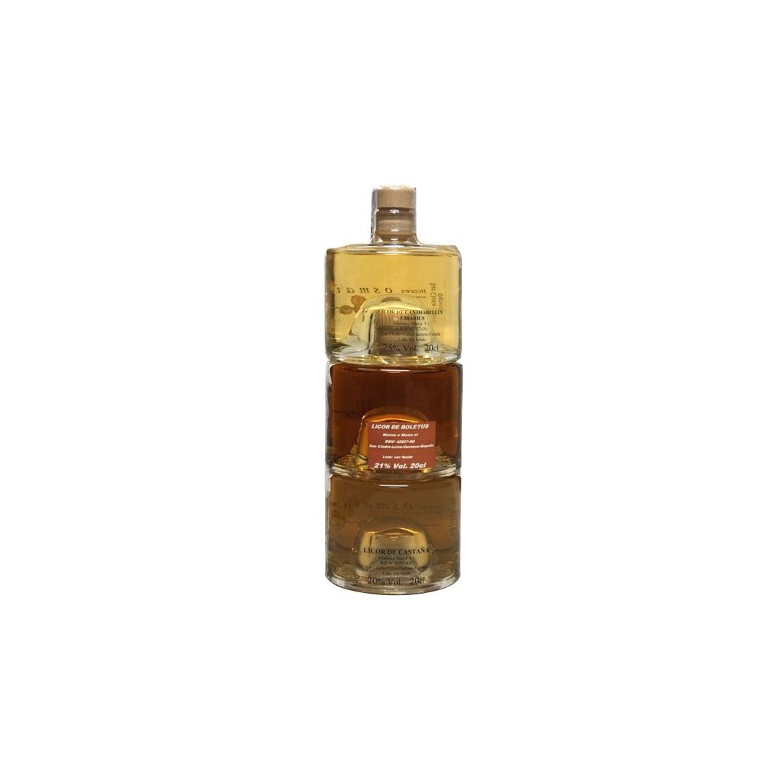 Stackable bottle for autumn liqueurs