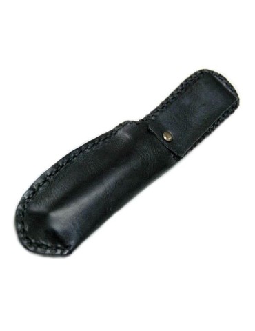 Étui en cuir noir fabriqué à la main 2