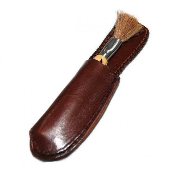 Handcrafted brown leather case