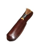 Funda de piel marrón artesana