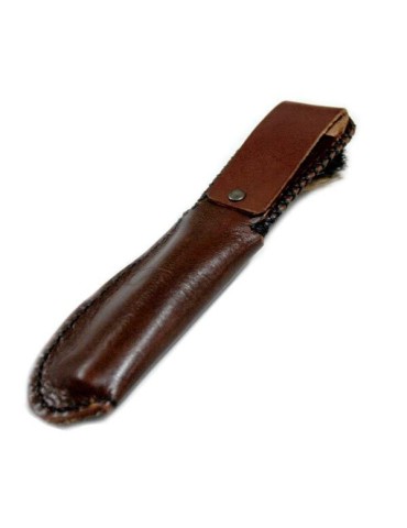 Funda de piel marrón artesana 2