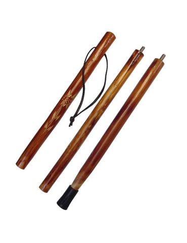 Bâton de marche pliable en bois