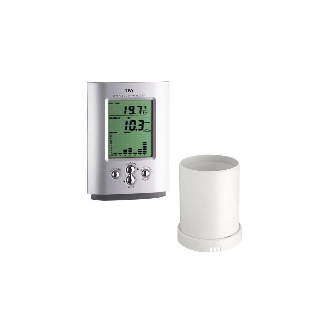 Pluviómetro digital / Medidor de Temperatura y Lluvia