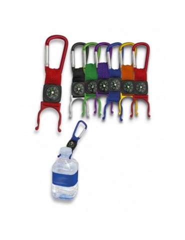 Carabiner bottle holder with compass 2