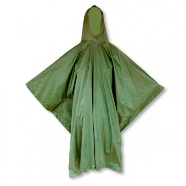 Poncho impermeable verde