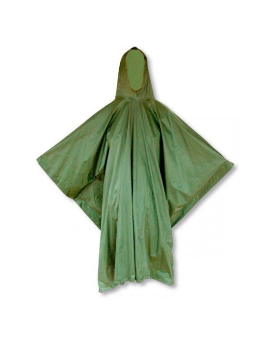 Green waterproof poncho