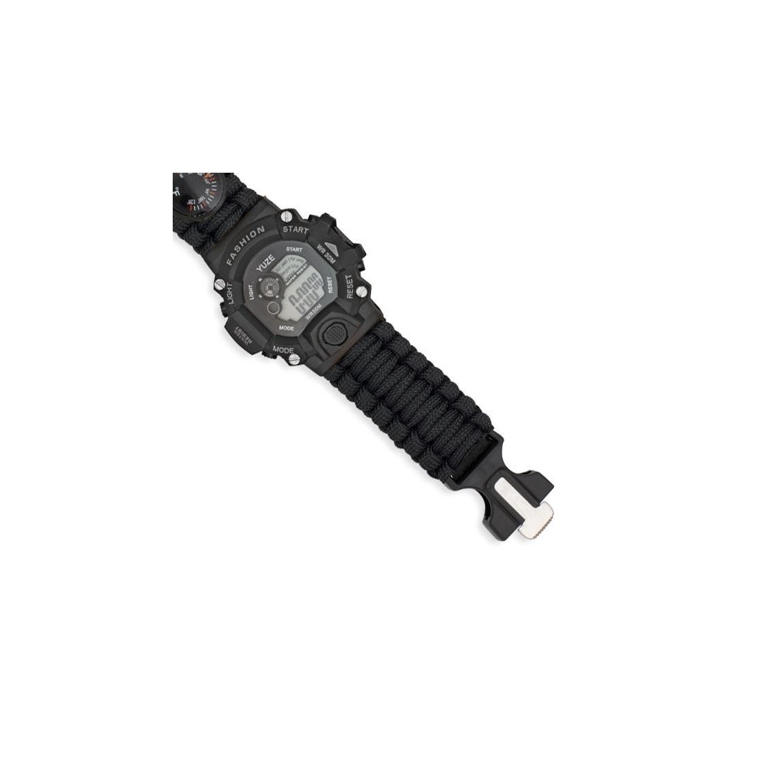 Black digital survival watch
