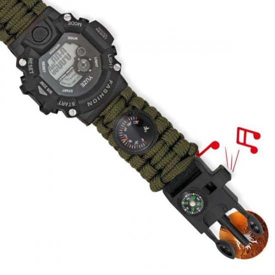 Green digital survival watch