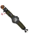 Reloj digital de supervivencia verde
