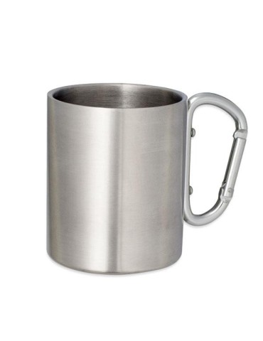 Vaso metálico con mosquetón