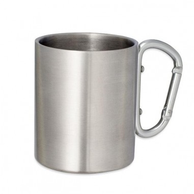 Metal cup with carabiner