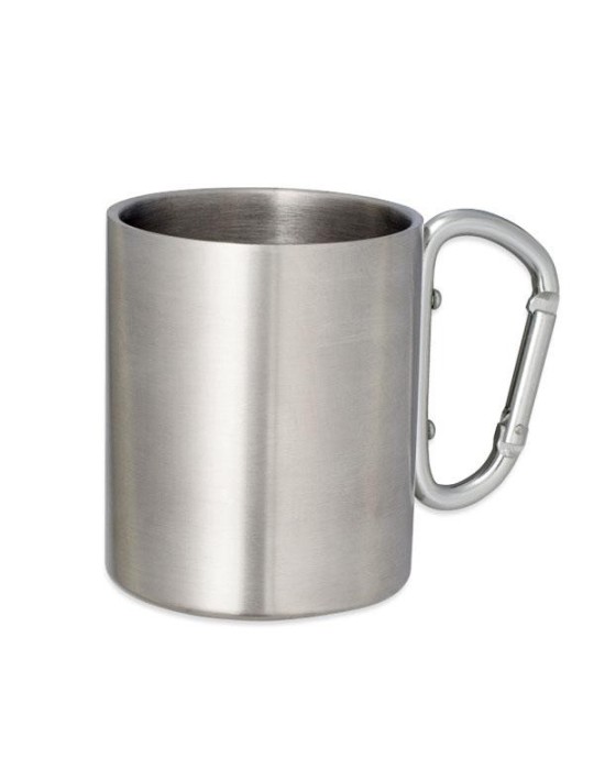 Metal cup with carabiner Metal cup with carabiner