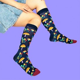 Mushroom printed socks