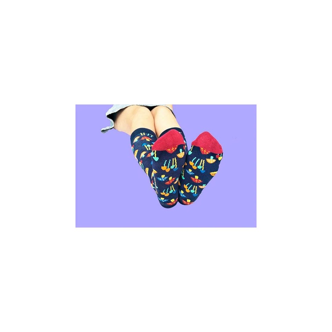 Mushroom printed socks