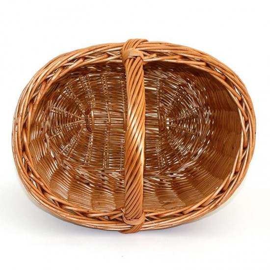 low handle oval wicker basket 01