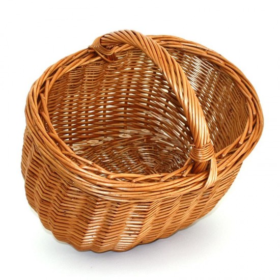 low handle oval wicker basket 01