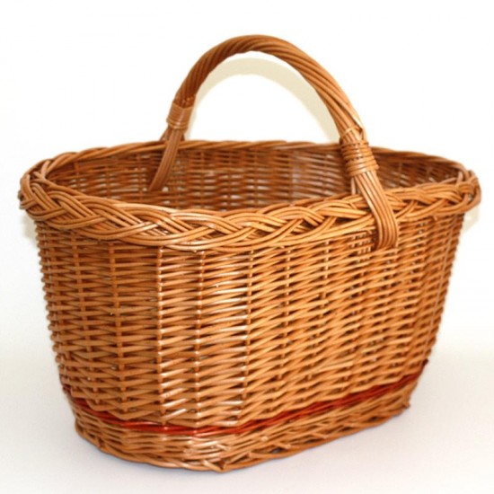large oval wicker basket