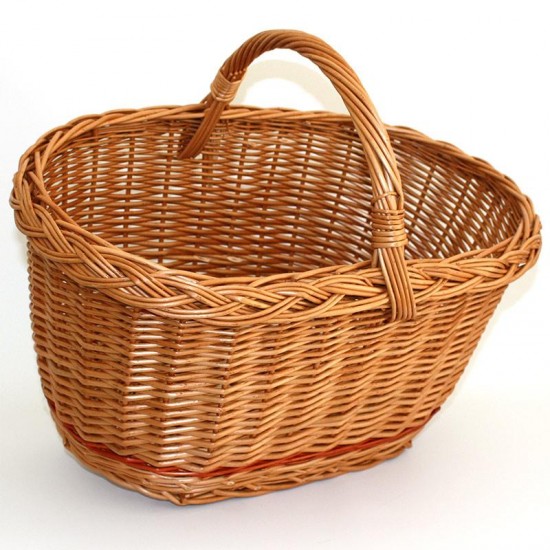 large oval wicker basket