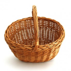 Esta cesta de Caperucita de @cestashome fue diseñada como cesta para setas.  Es una cesta con asa y d…