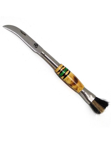 Handmade mushroom knife green.