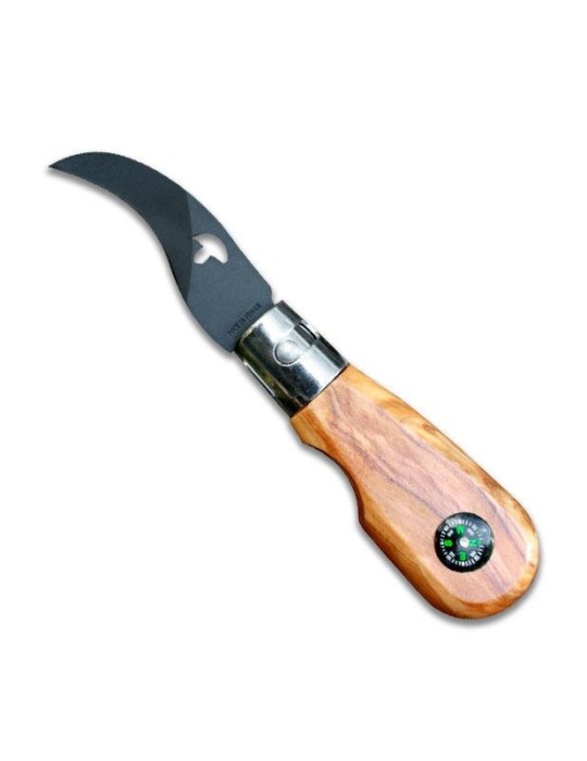 Navaja Setas Negra Olivo - Brújula Navaja Setas Negra Olivo - Brújula