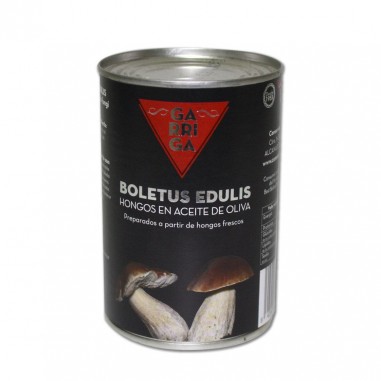 Boletus edulis à l'huile d'olive, boîte 260 gr.