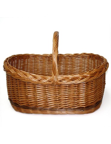 Panier en osier artisanal Recolector Pro avec anse renforcée et bord tressé pour la cueillette. 2