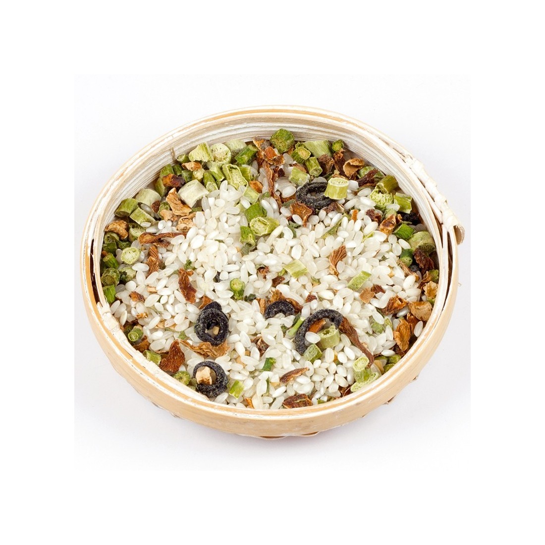 Risotto aux girolles, asperges et olives