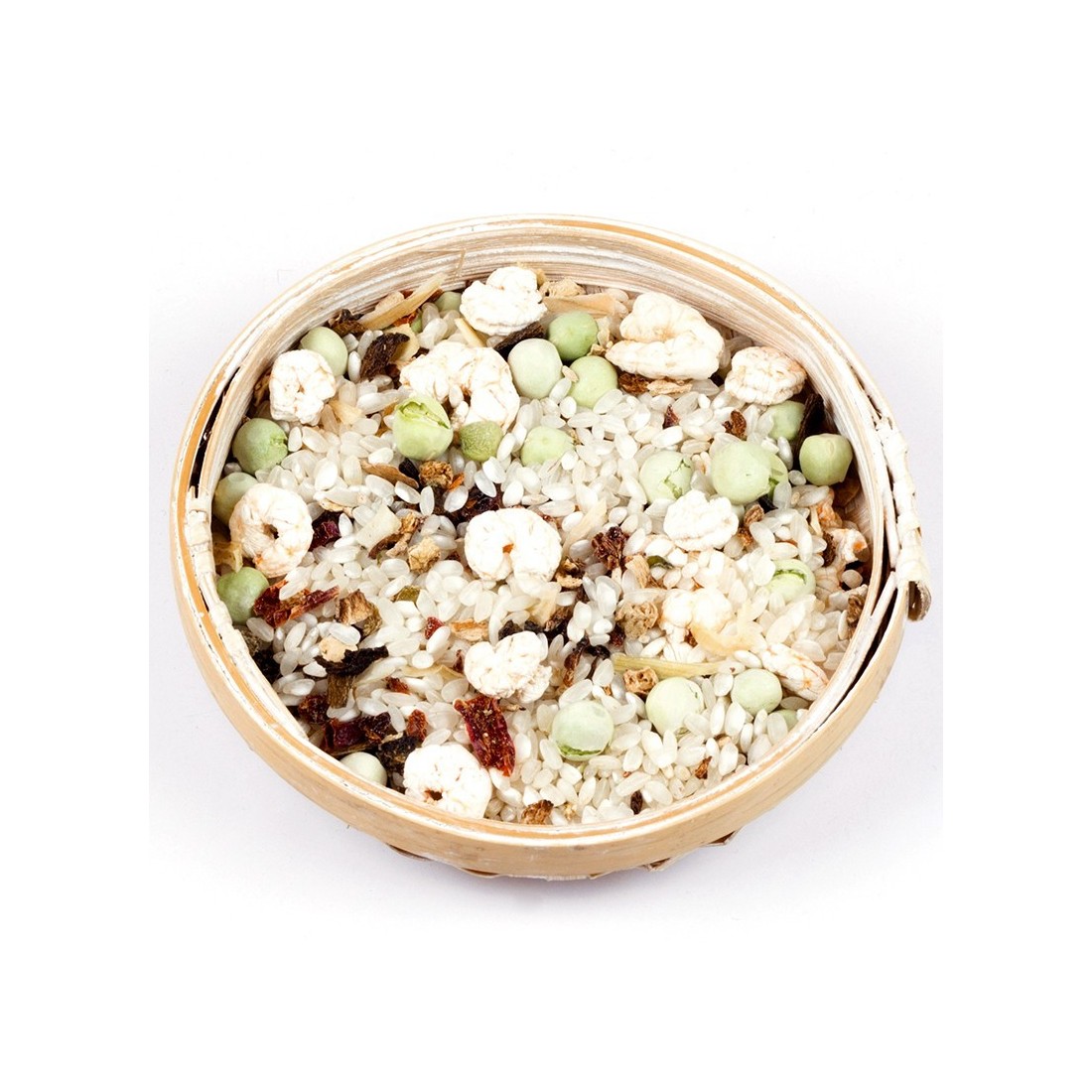 Paella aux champignons et aux crevettes