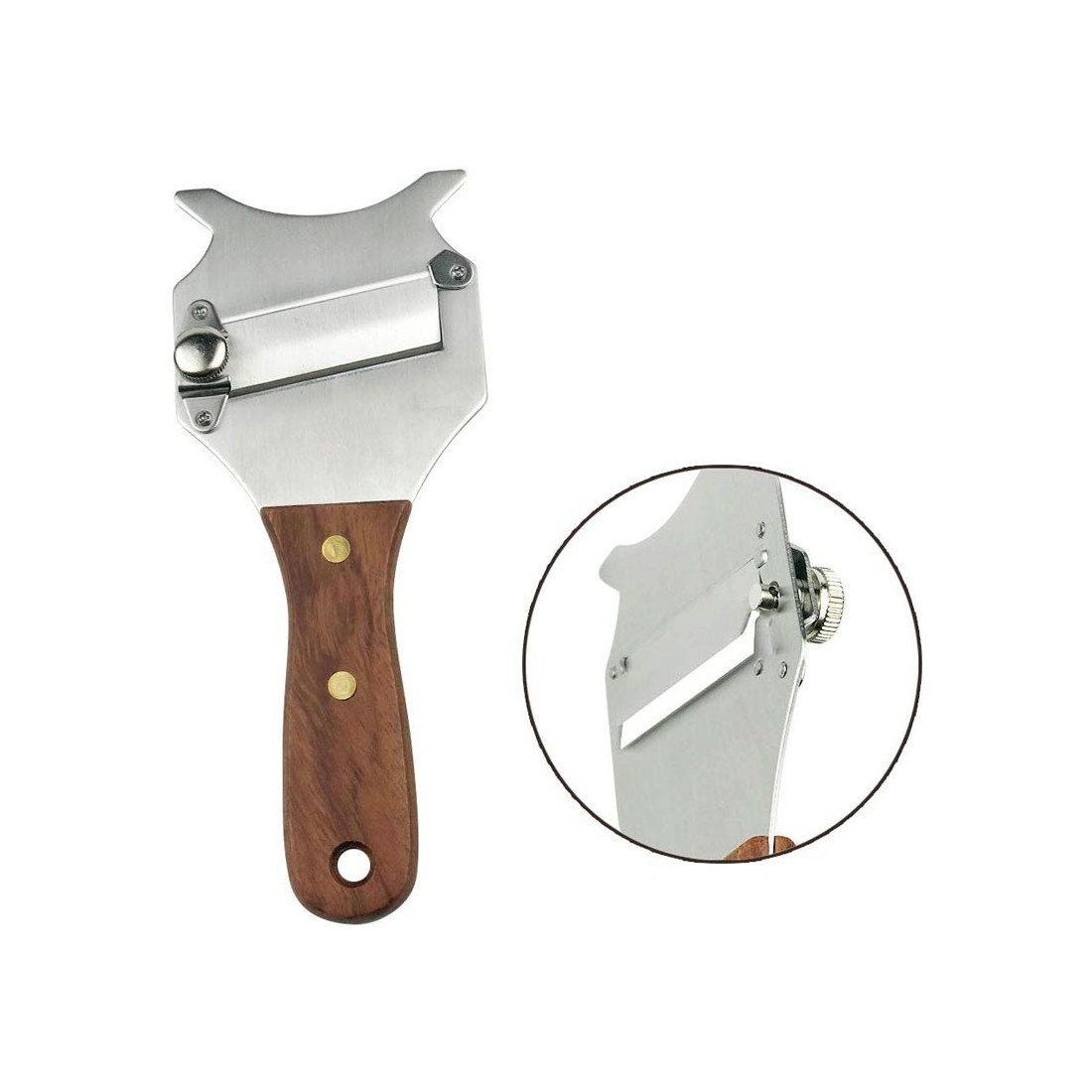 Truffle mandolin with serrated blade