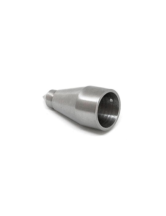 Punta acero inox para bastón de madera 22 mm