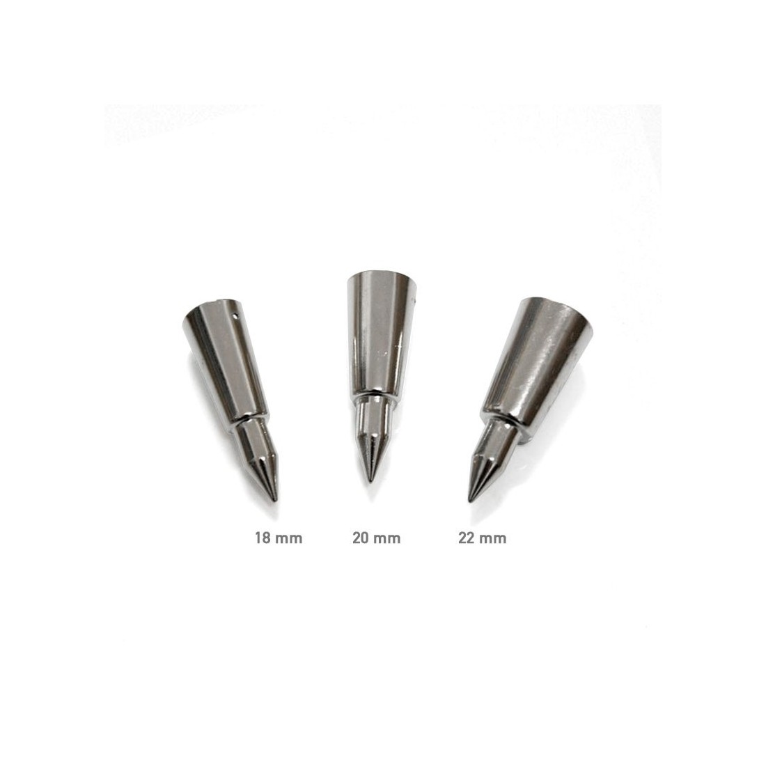 Embout nickelé pour bâton 18 mm