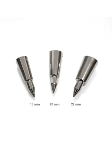 Embout nickelé pour bâton 20 mm 2