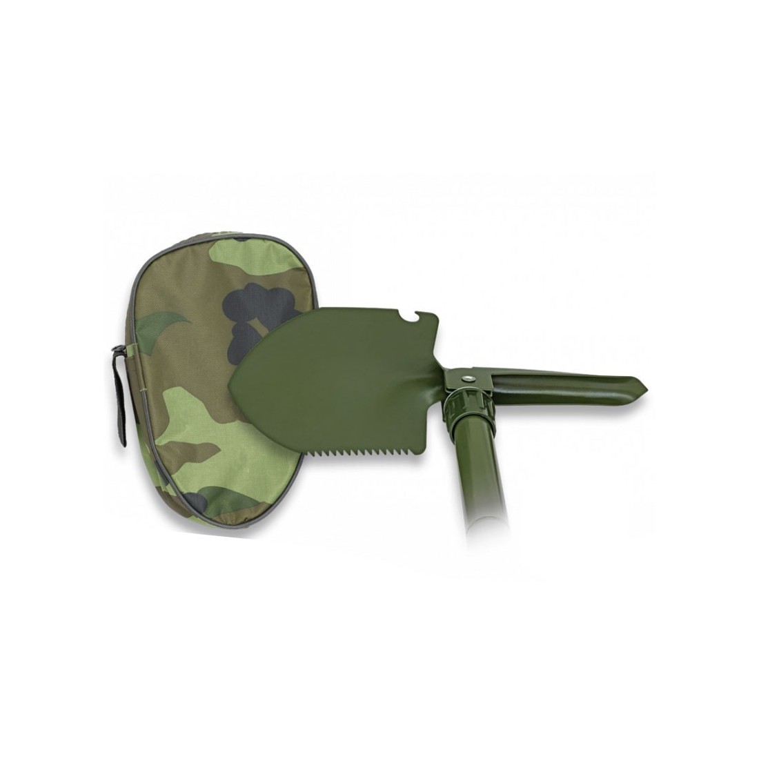 Pala plegable con brújula