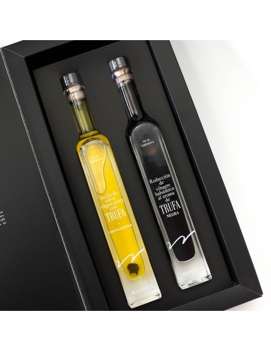 Estuche de regalo de aceite y vinagre de Módena de trufa