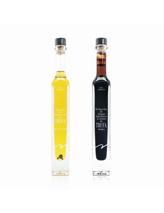 Estuche de regalo de aceite y vinagre de Módena de trufa