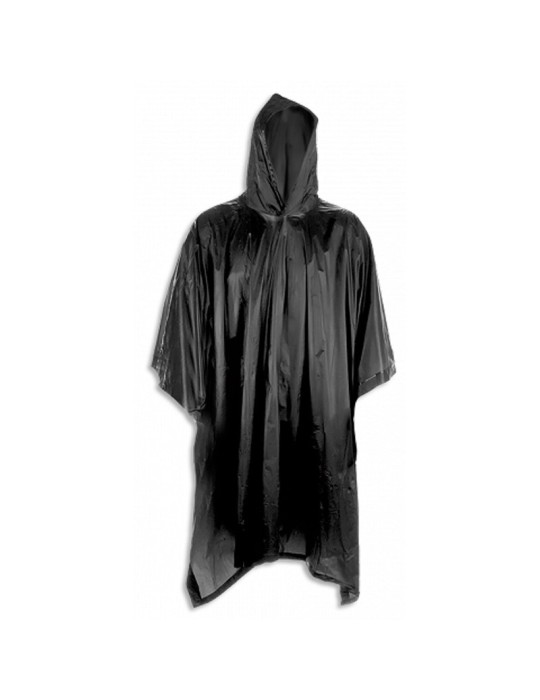 Poncho impermeable negro con funda Poncho impermeable negro con funda