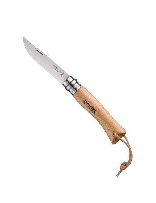 OPINEL Navaja tradición inox 07 cordón cuero OPINEL Navaja tradición inox 07 cordón cuero