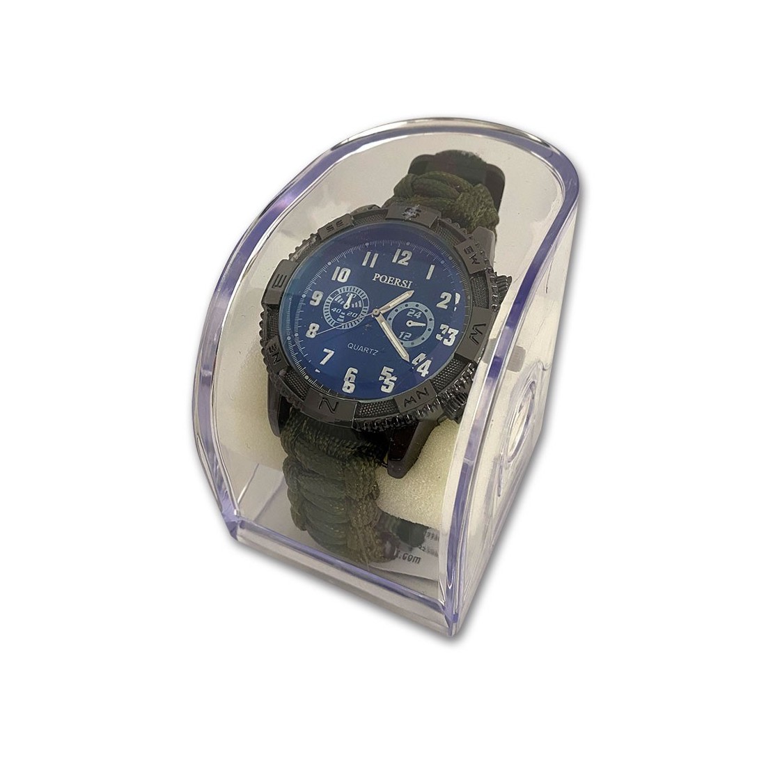 Estuche Reloj táctico de supervivencia navy
