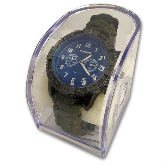 Estuche Reloj táctico de supervivencia navy