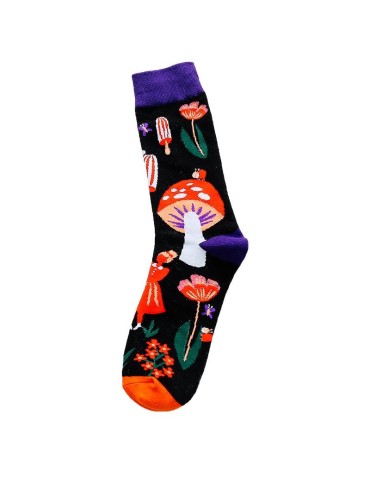 Socken mit Pilzmuster – Gestrüppkönig Muster 03 2