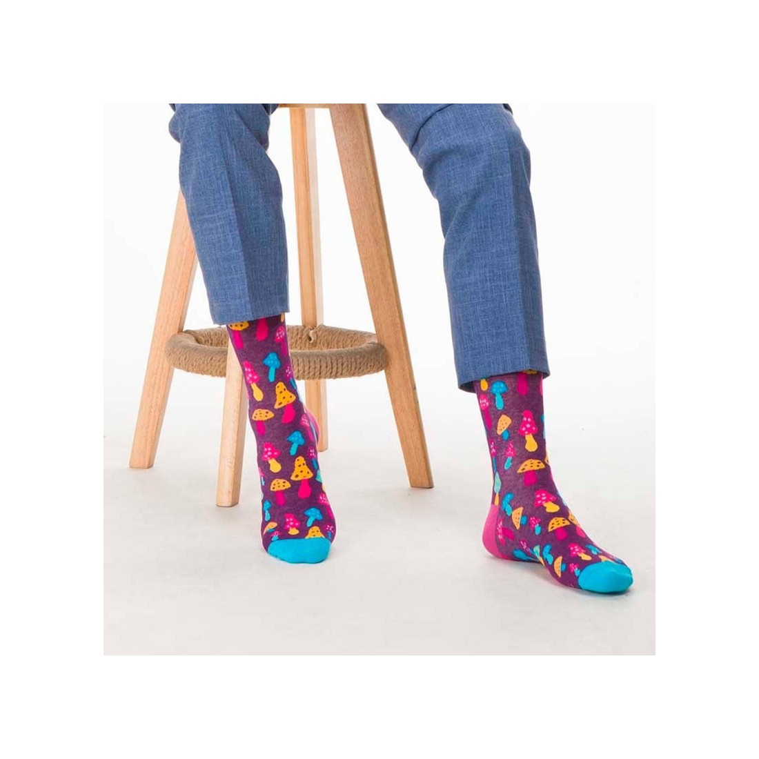 Calcetines estampados con setas 02