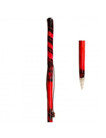 Handcrafted Red Wood Walking Stick - Elegant & Durable 2