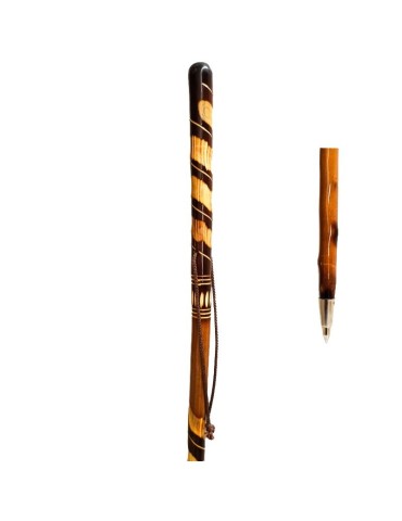 Walnut-coloured, carved wooden beading 2