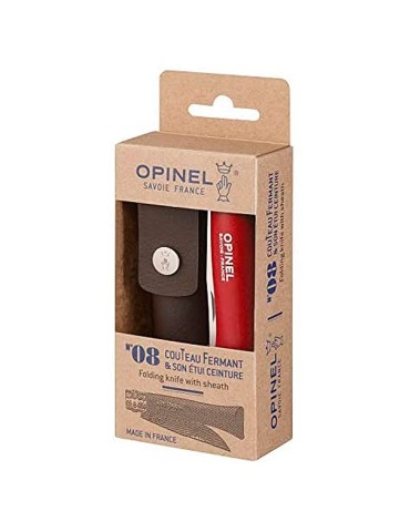 Opinel box nº8 trekking rouge + étui