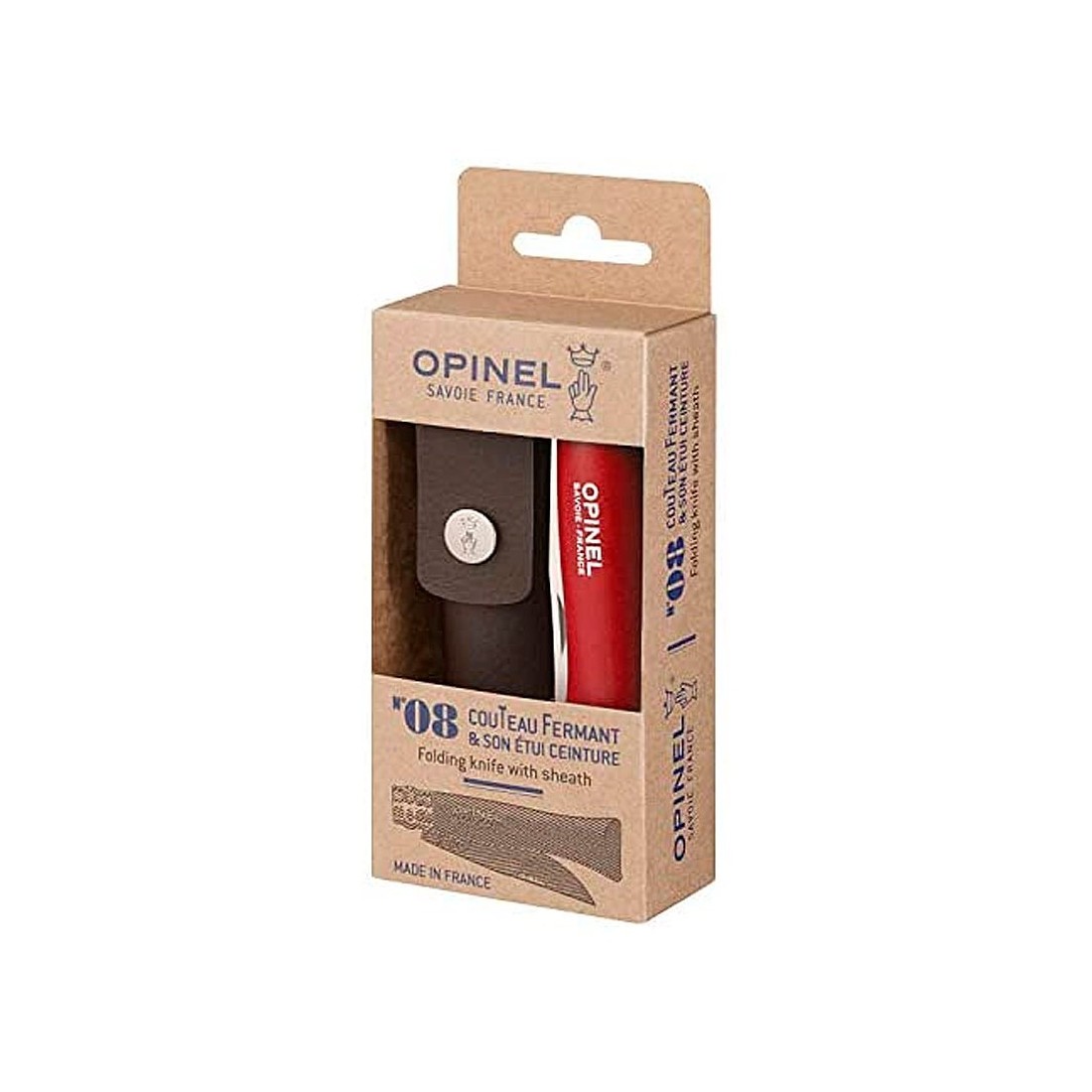OPINEL Caja nº8 trekking rojo + funda OPINEL Caja nº8 trekking rojo + funda