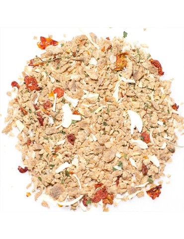 Soja texturizada con verduras (vegano)